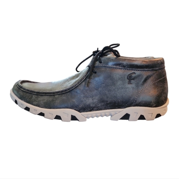 Ferrini Rogue Mens Rogue Driving Shoes Black Distressed Leather Moc Toe 11 D New main image 6